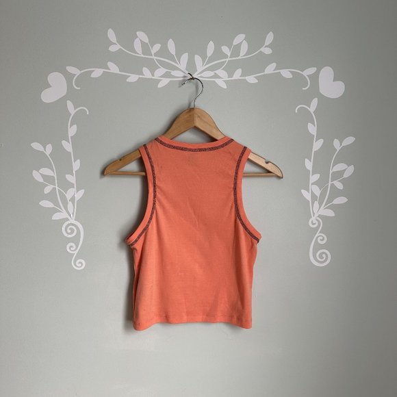 Urban Outfitters Delicate & Balance Orange Cropped Tank Top - Picture 4 of 8